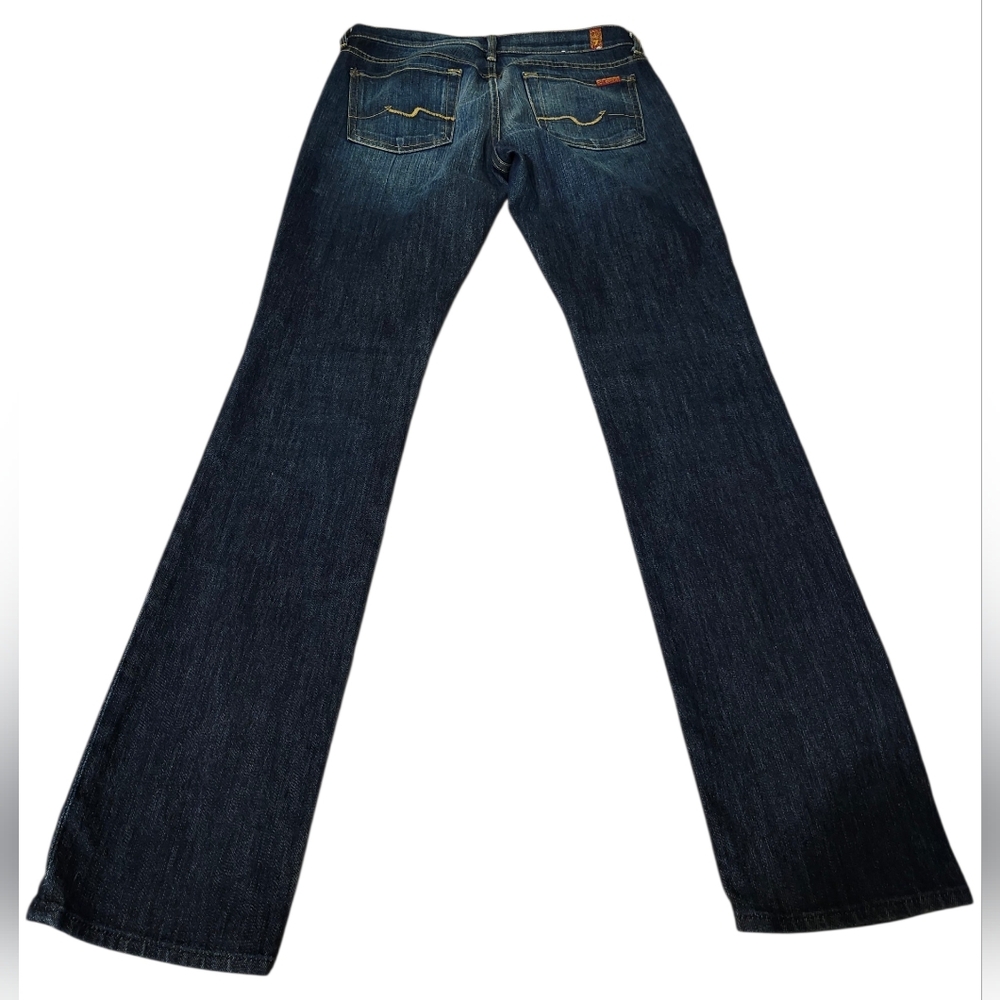 7 For All Mankind Women's Blue Straight Leg Jeans - 29 - Picture 2 of 5